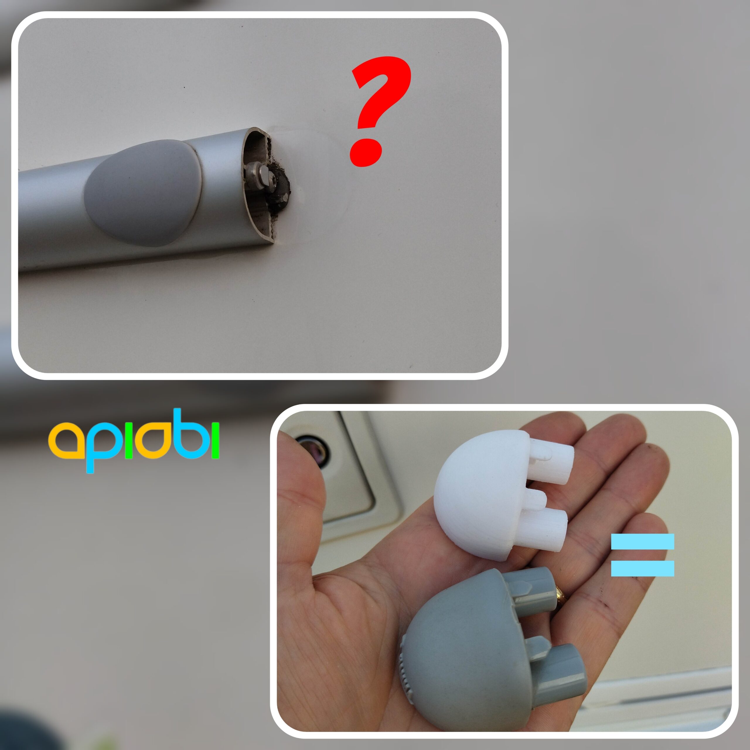 Capuchon d'extrémité, embout de porte-vélos Fiamma – Remplacement durable pour camping-cars, vans et véhicules de loisirs