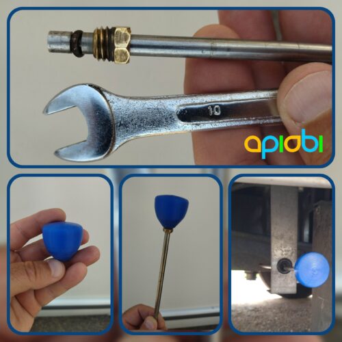 Runder-Griff-für-FAP-Messerschieber-Wohnmobil-Van-ApiObi-STL-3d-Drucker-DIY Poignée ronde pour vanne à guillotine FAP | Pièce détachée pour réservoir d'eaux usées de camping-car, caravane, van | FAHA001