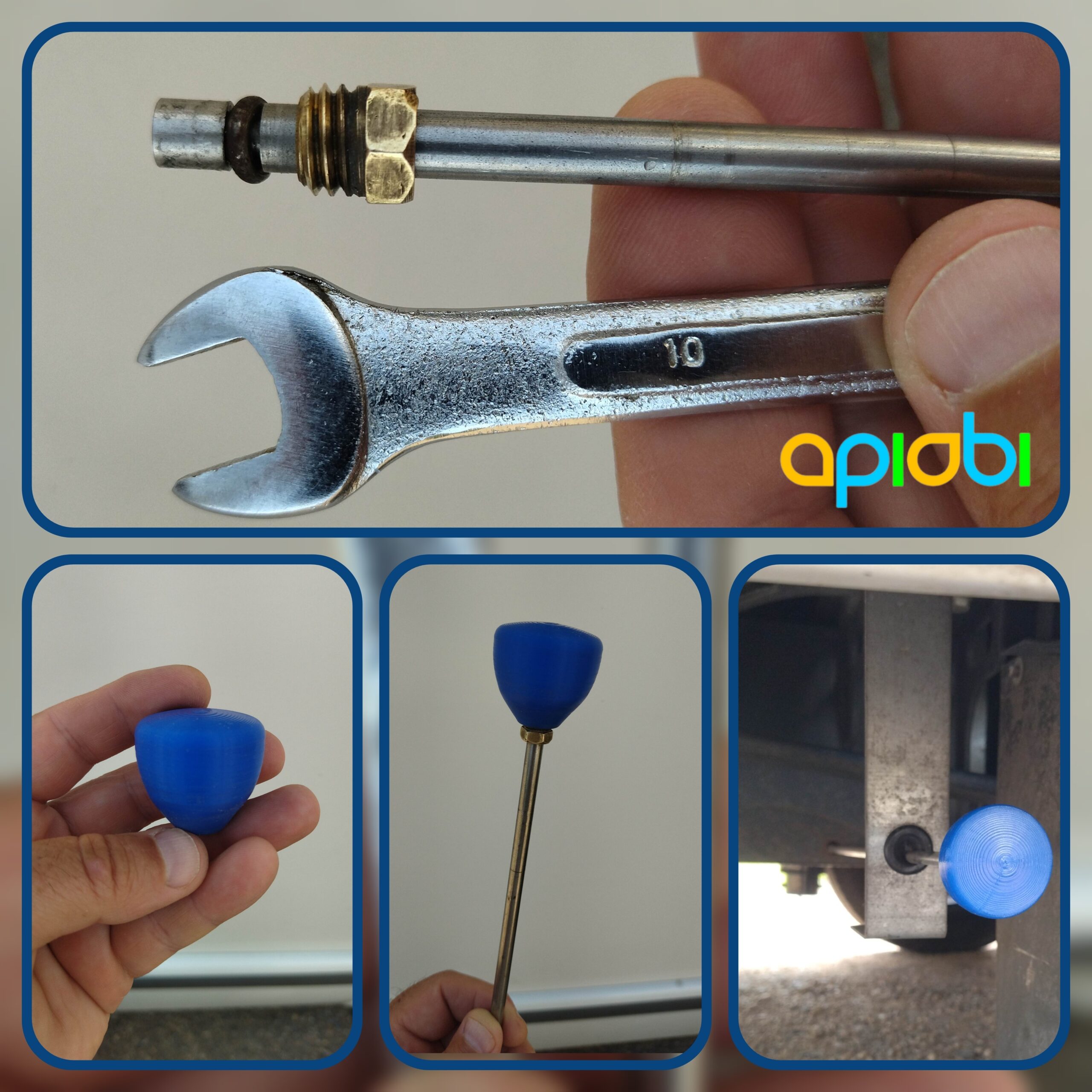 Poignée ronde pour vanne à guillotine FAP | Pièce détachée pour réservoir d'eaux usées de camping-car, caravane, van | FAHA001