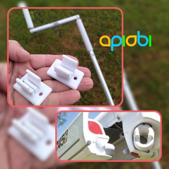 Kit d'installation murale pour manivelle d'enrouleur d'auvent FIAMMA | Clips, supports muraux FIAMMA, pièces de rechange camping-car