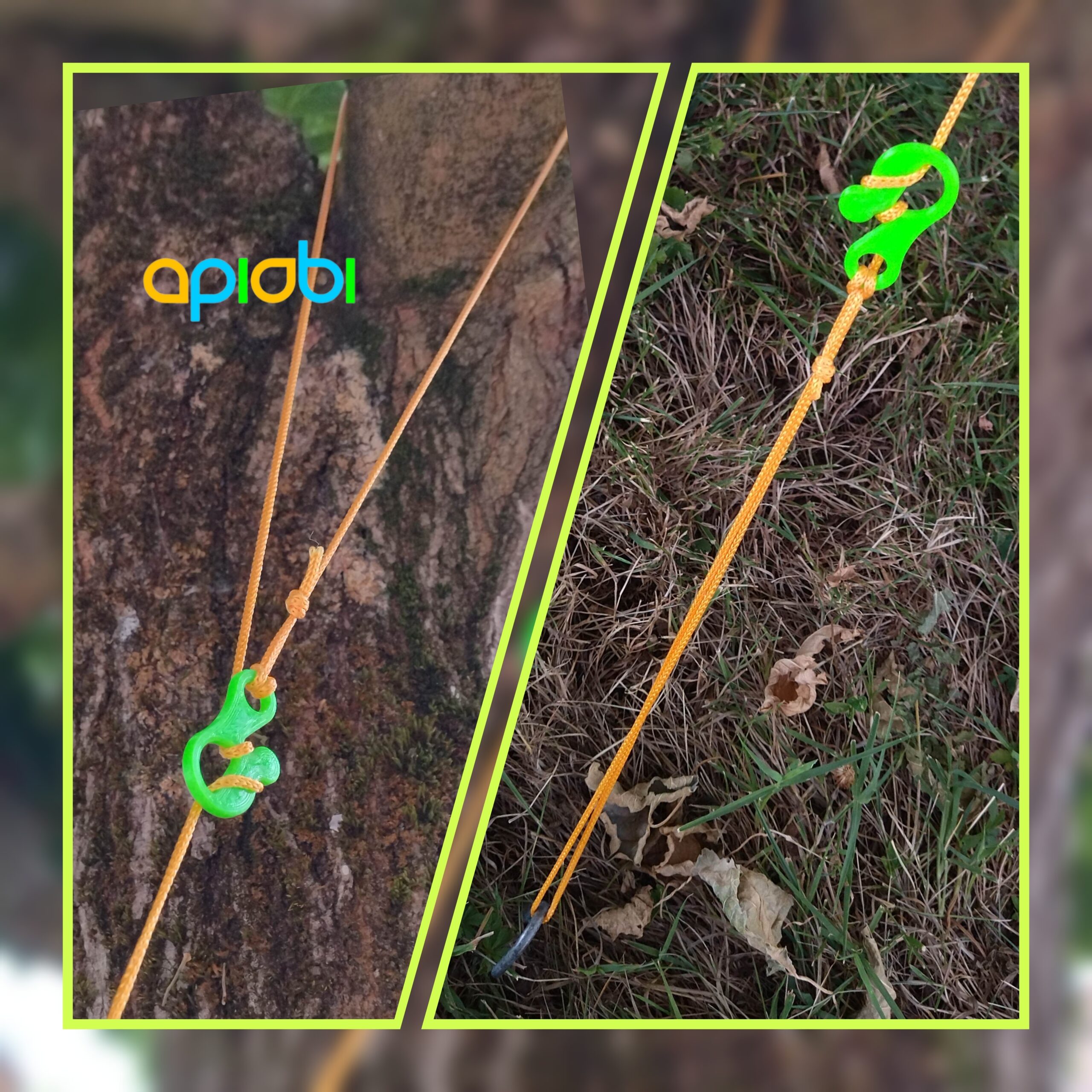 Clip tendeur de corde | Attache corde, design optimisé pour le camping, la pêche, les activités de plein air, les camping-cars et les auvents | RTC002 – Image 2