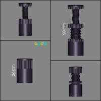 Soporte de Unidad de Tarjeta Gráfica (GPU) 26-50 mm | Soporte de tarjeta de vídeo antideslizante, soporte de GPU imprimible en 3D | GSC003