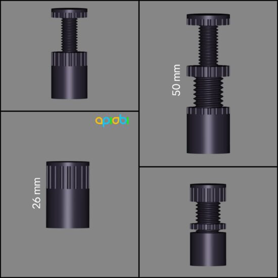 Soporte de Unidad de Tarjeta Gráfica (GPU) 26-50 mm | Soporte de tarjeta de vídeo antideslizante, soporte de GPU imprimible en 3D | GSC003