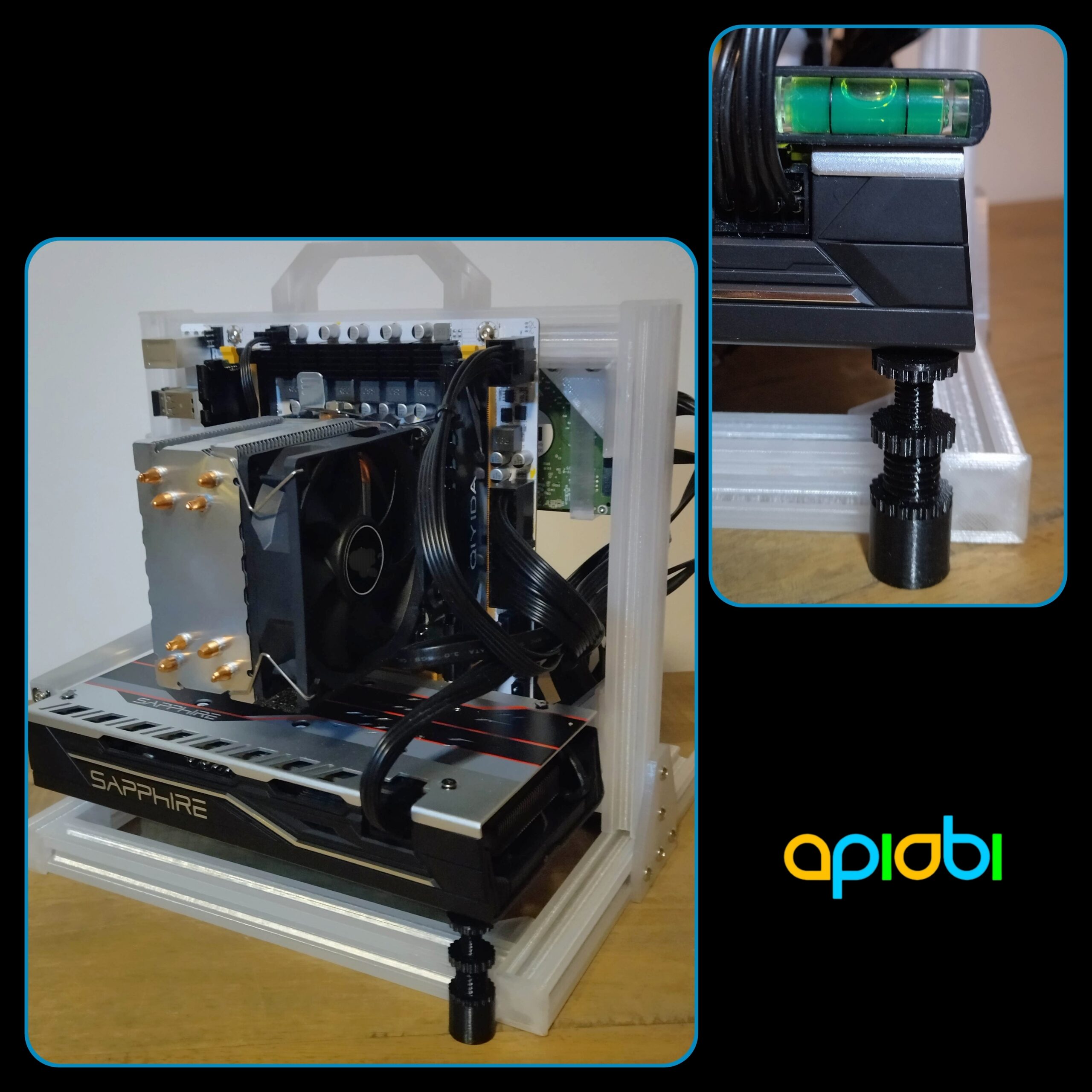 Support de carte graphique (GPU) 26-50 mm | Support anti-affaissement pour carte vidéo, support GPU imprimable en 3D | GSC003