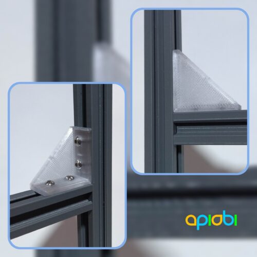 3d-printable-90deg-angle-bracket-for-2020-aluminium-3d-printed-construction-profile-20x20-STL-ApiObi-o Équerre d'angle 90° pour profilés en T 20x20 - M4