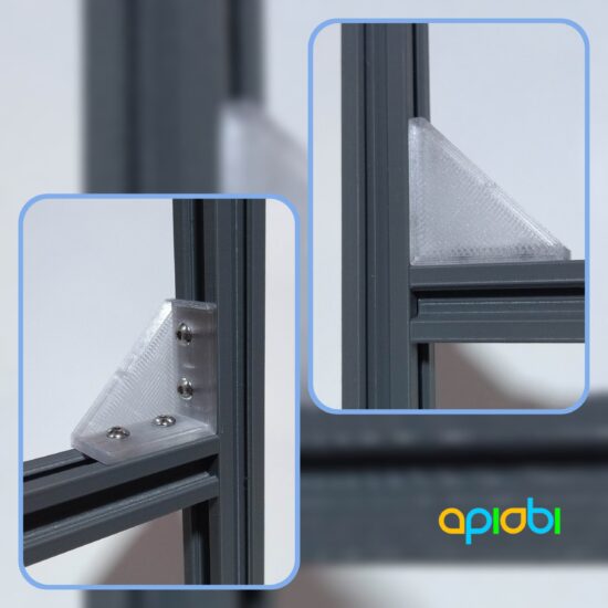 Équerre d'angle 90° pour profilés en T 20x20 - M4