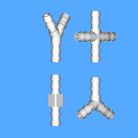 Juego de 4 racores de manguera para tubos de Ø 6 mm