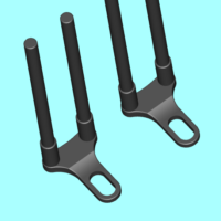 Juego ajustable SNAG BAR 135mm y 165mm | Snag Ears | Pesca de la carpa | Print-in-place