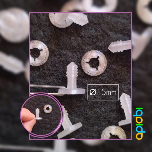 Articulations-de-securite-STL-par-Apiobi-_-Connecteurs-articules-DIY-pour-poupees,-ours-en-peluche, Articulations de sécurité pour 🧸ours en peluche, poupée, amigurumi | diamètre 15 mm