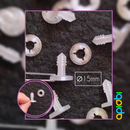 Articulations de sécurité pour ours en peluche, poupée, amigurumi   | diamètre 15 mm