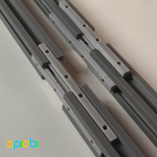 Barre-100mm-connecter-profile-aluminium-ecrou-en-T-impression-3d-STL-DIY-ApiObi Connecteur droit de 100 mm pour profilés en T 2020 - M4 | Épaisseur 5mm et 9mm