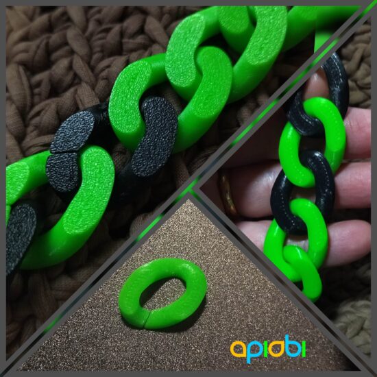3D printable chain link for bag, personalized shoulder strap for handbag, handmade accessories