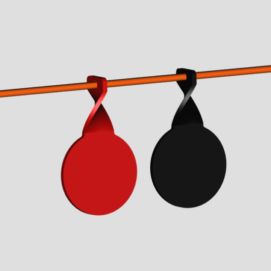 Cible suspendue tournante | Gong 50mm