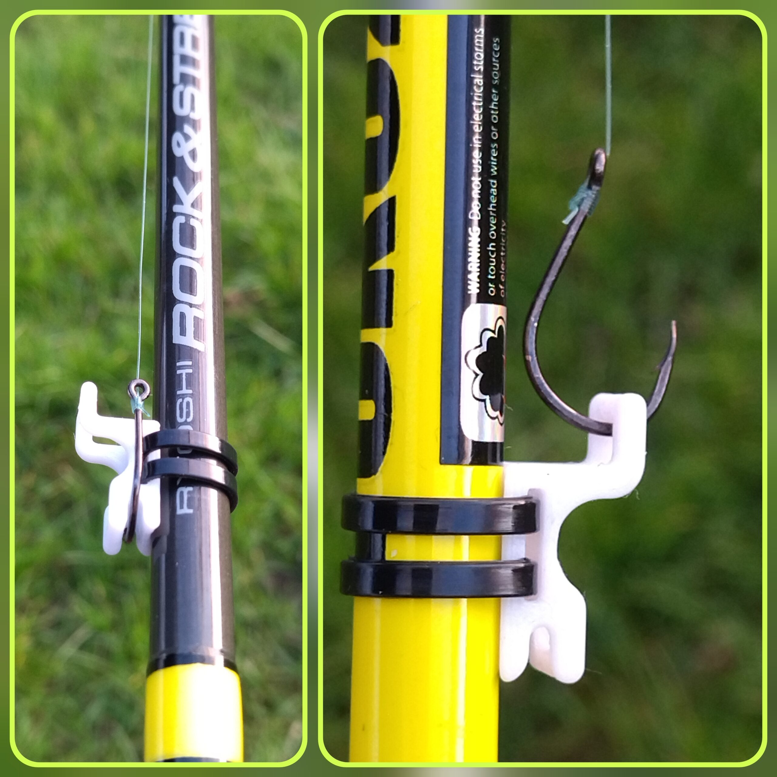 Accroche hameçon, leurre 3Dpecheur | Support sécurisé d'hameçon à fixer sur canne à pêche | Fishing rod hook secure keeper holder - RHK2
