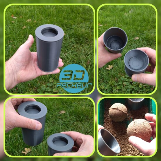 Presse pour fabriquer des boules d'amorce -  GIANT BAIT BALL PRESS Ø 60 mm | Pêche carpe | Print in place - BBP60