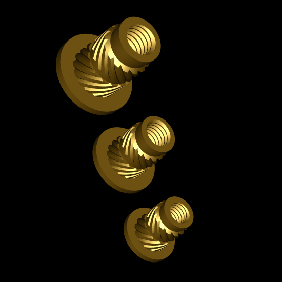 Kit d'inserts avec tête pour vis M4 à M6 | Bundle d'inserts filetés en plastique 3D – Image 3