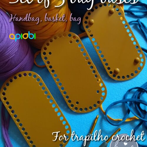 Lot-set-de-fonds-de-sac-à-main-trapilho-crochet-DIY-handmade-STL-3D 👜 3 fonds de sac 180 x 90 mm – Ensemble de bases pour sacs à main et panier