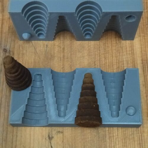 Moule-encens-tour-pagode-fabriquer-diy-3D Moule à cônes d'encens à reflux | 4 empreintes tours