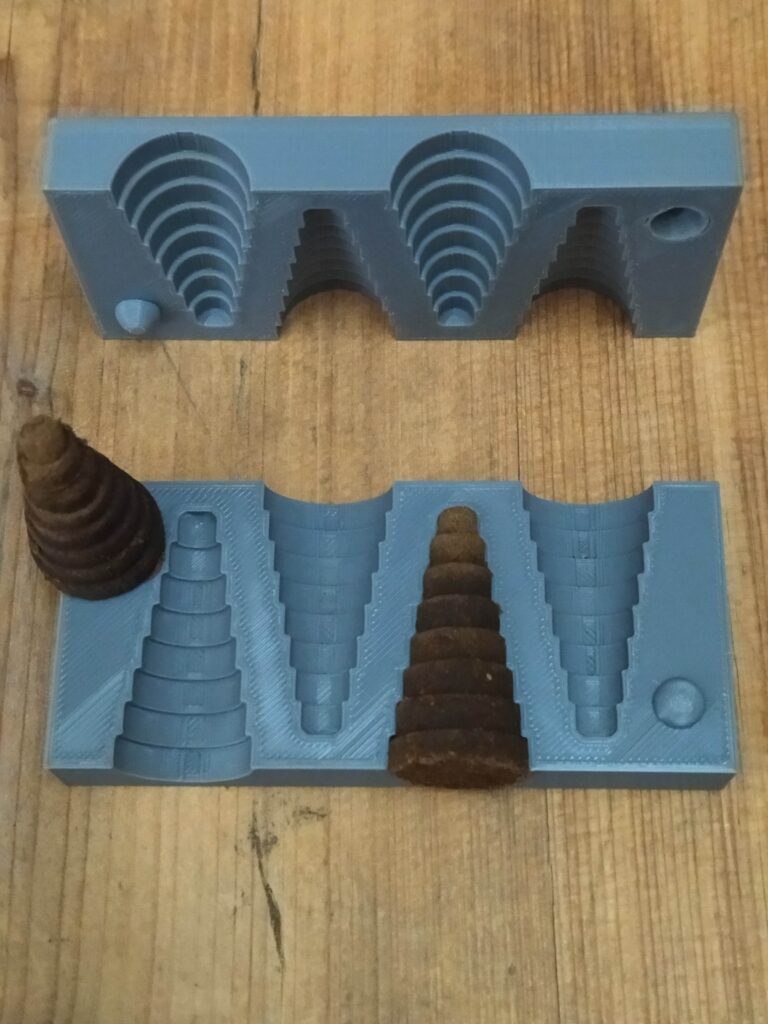 Reflux incense cone mold | 4 impressions towers