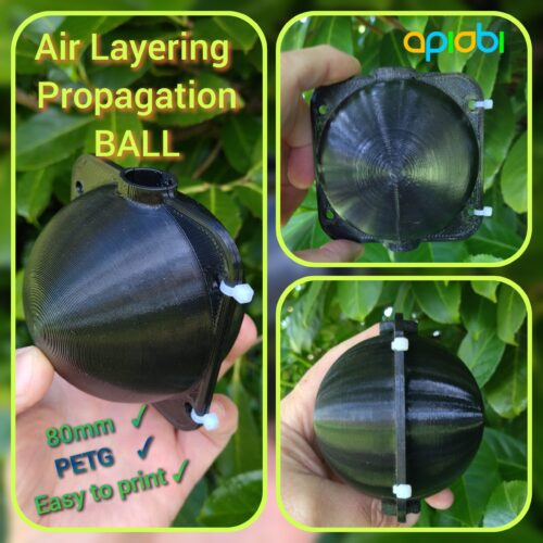 Piezas-bolas-dispositivo-enraizamiento-plantas-árbol-arbusto-propagación-injerto-raíces-acodo-aéreo 🌱 Ensemble de 3 de boules de support / marcottage aérien | LARGE - Tailles 60mm - 80mm - 100 mm | Air Layering Balls