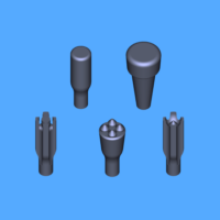 Set of 5 Blunt Dart Tips for Blowguns, Sledgehammer Heads, and 3D Hunting—STL DIY Set of 5 Blunt tips for blowpipe darts - To be threaded onto dart shaft 3mm / 1/8"."