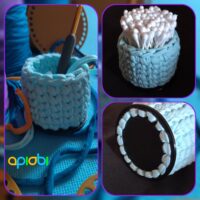 Trapilho-crochet-basket-base-bottom-3d-STL-SVG-DIY-accessories-ApiObi.jpg Base circulaire, fond de sac - panier - boite | Crochet, trapilho, laine | SMALL