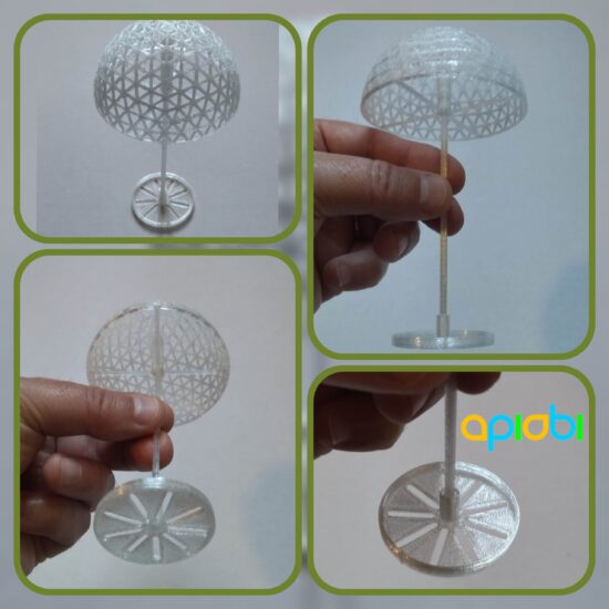 Dômes en grille géodésique pour tapis de mousse  | Bundle de 3 modèles 3D pour aquascaping