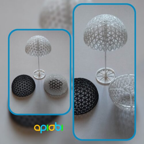 Dômes en grille géodésique pour tapis de mousse 🌱 | Bundle de 3 modèles 3D de dômes
