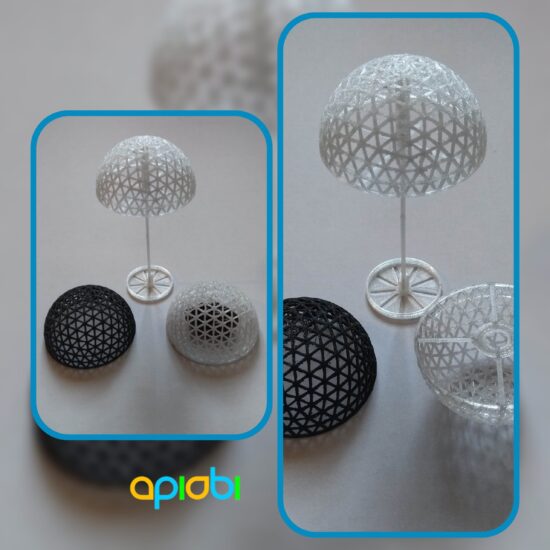 Dômes en grille géodésique pour tapis de mousse  | Bundle de 3 modèles 3D pour aquascaping