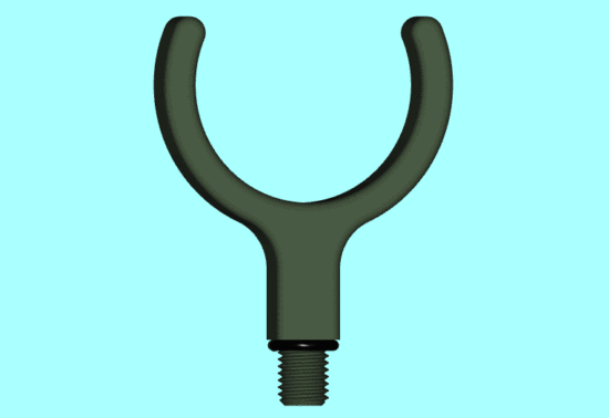 Support de canne arrière 3Dpecheur | U épais | USR2