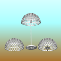Dômes en grille géodésique pour tapis de mousse  | Bundle de 3 modèles 3D pour aquascaping