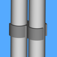 Abrazadera doble para tubo de PVC IRL de 20 mm de diámetro - CSD001
