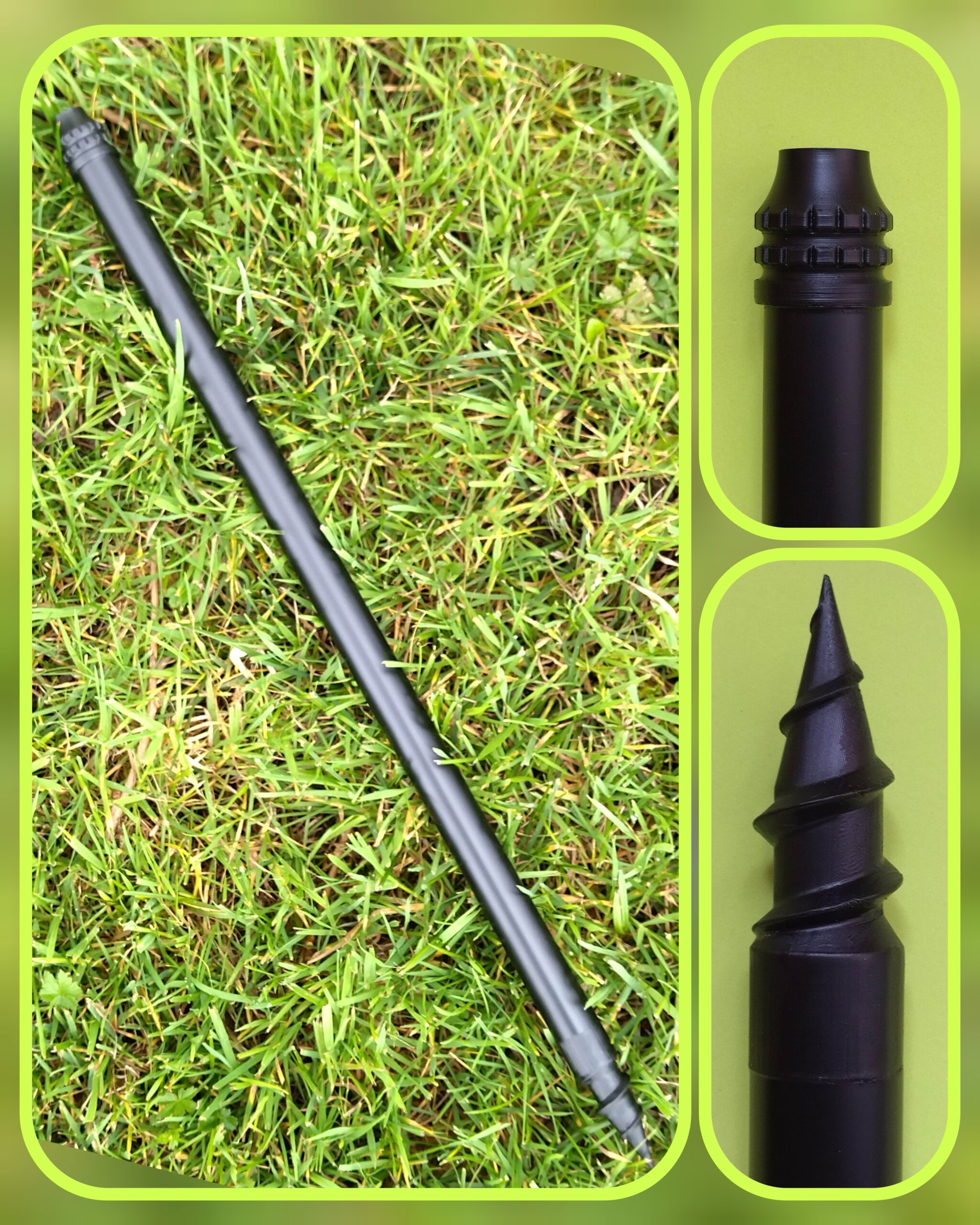 Vrille et insert support de canne pour pique sur mesure | Pique vrille 3Dpecheur