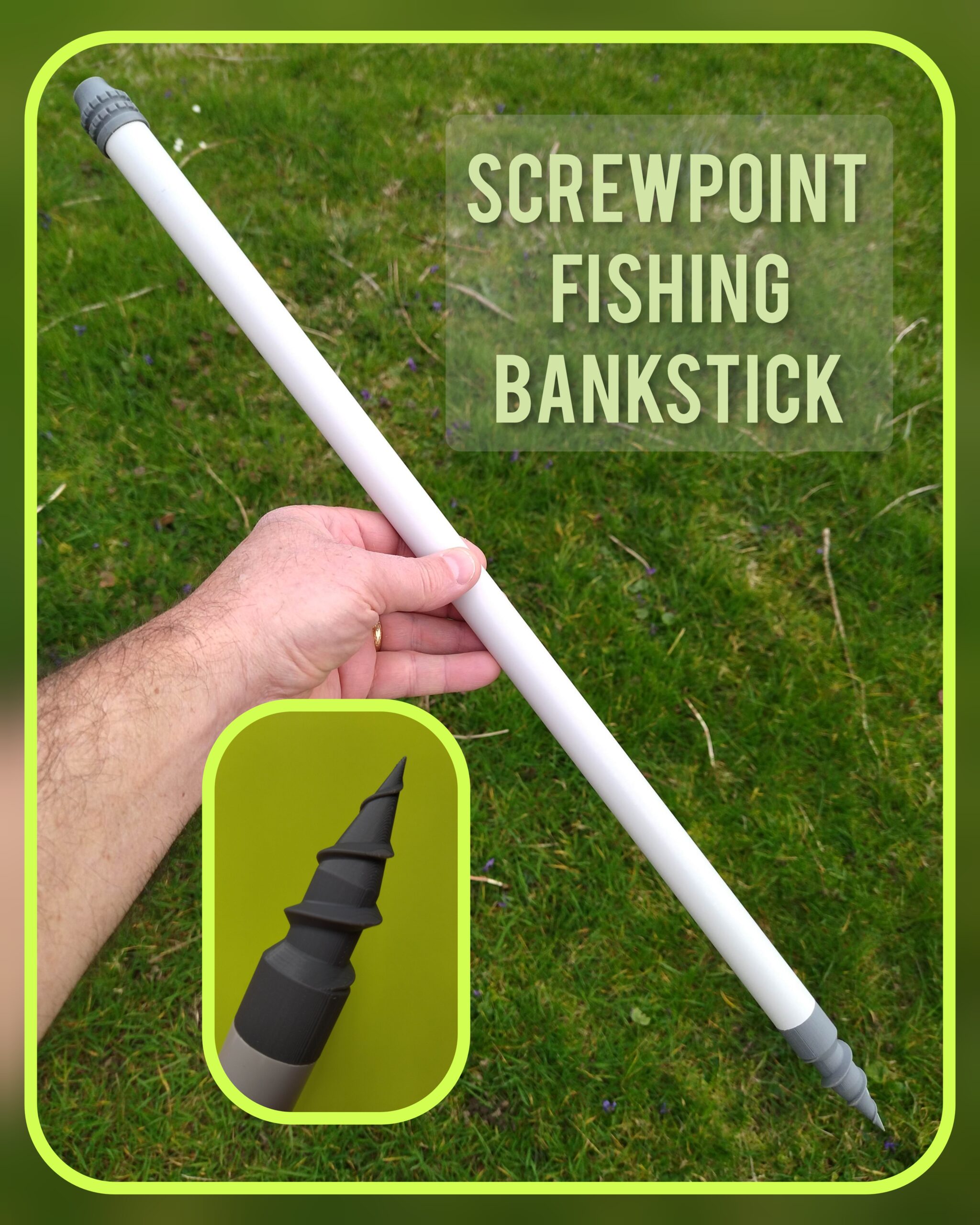 Vrille et insert support de canne pour pique sur mesure | Pique vrille 3Dpecheur – Image 2