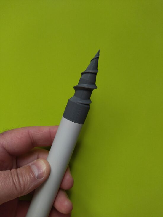 Vrille et insert support de canne pour pique sur mesure | Pique vrille 3Dpecheur