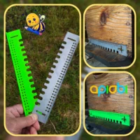 Porte d'entrée 8,5 mm pour ruchette 6 cadres - imprimable 3D | 250x40 mm
