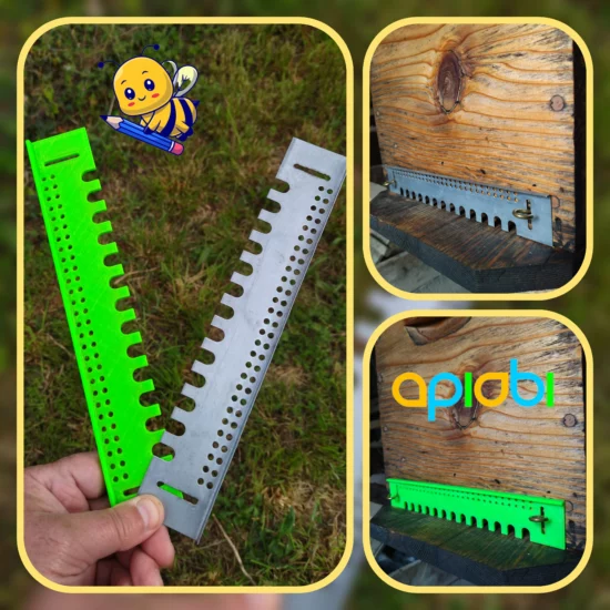 Porte d'entrée 8,5 mm pour ruchette 6 cadres - imprimable 3D | 250x40 mm