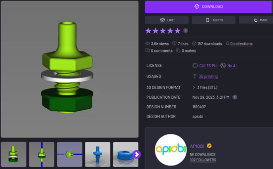Passage de filament pour boîte de séchage | Raccord PTFE