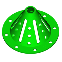 Présentation 360° du modèle 3D conçu par apiobi de la grille d'entrée de piège à guêpes imprimable en 3D