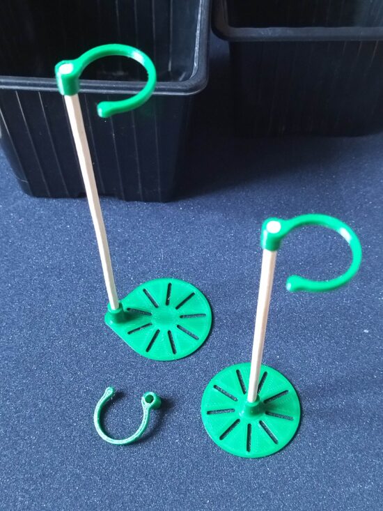 Tuteur + base pour pot de semis, de bouturage