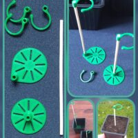 Tuteur + base pour pot de semis, de bouturage