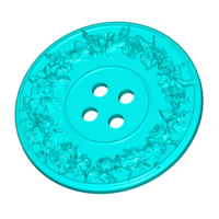 Bouton GÉANT à motif couronne florale - 60 mm | BBC002