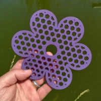 Ile flottante fleur pour abeilles | Abreuvoir 3D | STL et SVG
