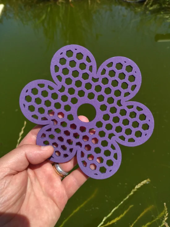 Ile flottante fleur pour abeilles | Abreuvoir 3D | STL et SVG