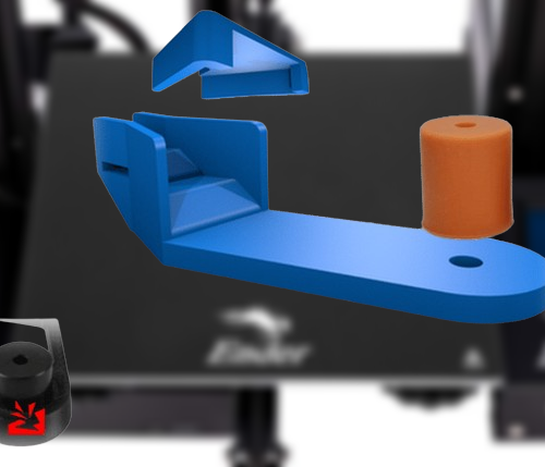 Serre-câble pour plateau chauffant équipé de tampons silicone, ENDER 3 PRO, upgrade, apiobi, stl Serre-câble pour plateau chauffant équipé de tampons silicone | ENDER 3 PRO