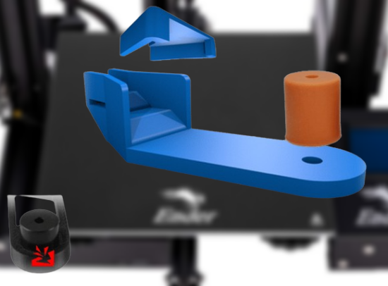 Bed strain relief for silicone spacer - Ender 3 Pro support cable hotbed