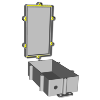 3D-printable enclosure for electronic modules, indoor and outdoor use, 3D printer, Apiobi, STL, Arduino Boitier étanche pour modules électroniques
